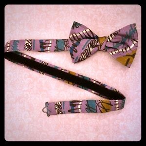 Alpi Vintage Clip on Metallic Bow Tie